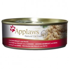 Applaws 貓罐頭 - 全天然肉絲湯汁系列 - 雞&鴨 156g