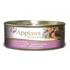 Applaws 貓罐頭 - 全天然肉絲湯汁系列 - 鯖魚、沙甸魚 156g