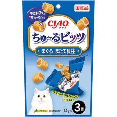 CIAO 日本貓小食 - 流心粒粒吞拿魚+帶子味 12g x 3