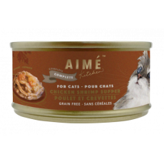 AIME KITCHEN - 幼滑雞肉煮鮮蝦無穀物均衡主食貓罐頭 85g 