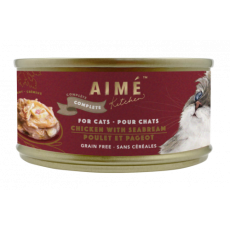 AIME KITCHEN - 汁煮滑雞配鯛魚肉無穀物均衡主食貓罐頭 85g (需預訂)
