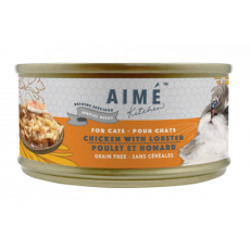 AIME KITCHEN - 招牌嫩雞伴龍蝦肉-低磷低鎂無穀物獨特營養貓罐 85g 