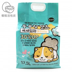豆腐與貓 - 韓國豆腐貓砂極幼條1.5mm - 椰殼炭 17.5L