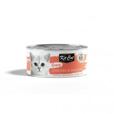 Kit Cat Gravy Series - 鮮嫩營養肉汁湯貓罐(雞+三文魚) 70g (需預訂)