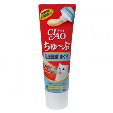 CIAO 日本貓小食 -唧唧支裝乳酸菌吞拿魚醬(化毛球) 80g 