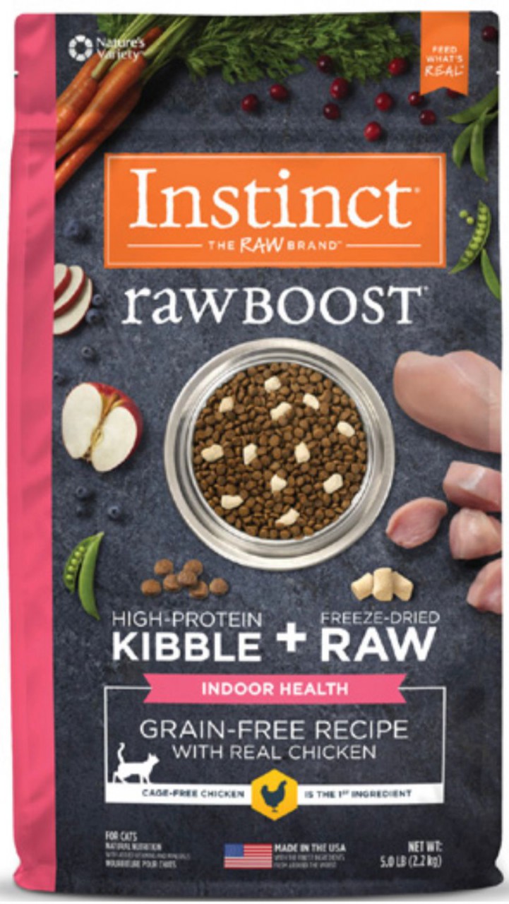Instinct 無穀物+凍乾生肉粒系列 - 雞肉配方室內貓糧 5lbs (需預訂)