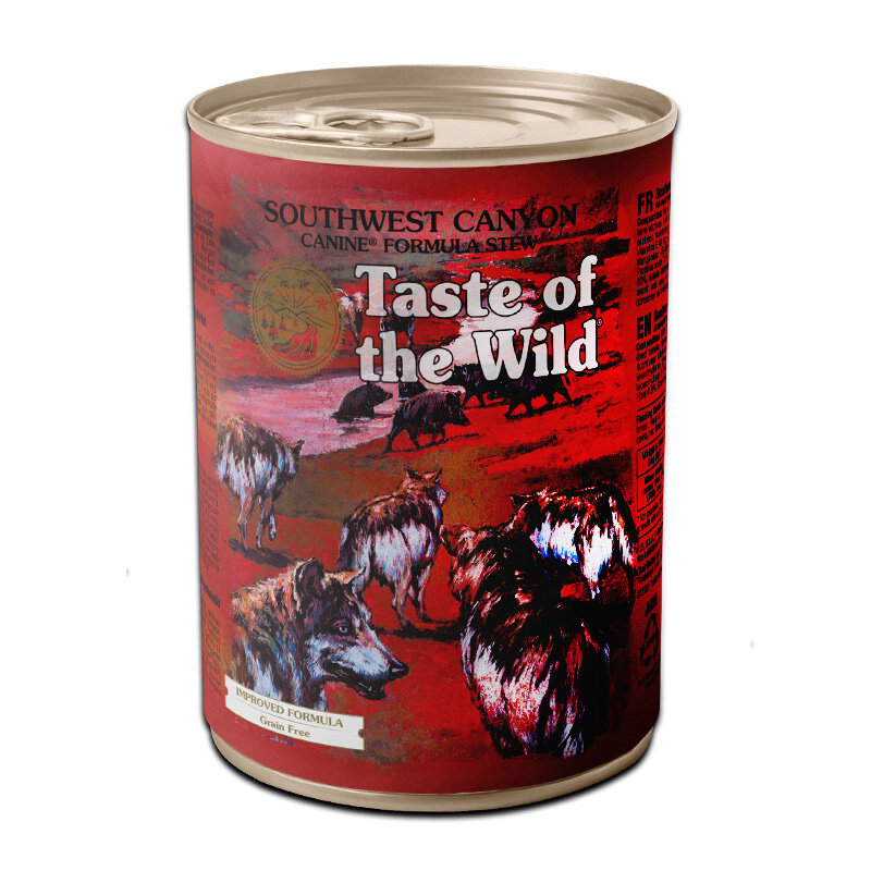 Taste of the wild 无谷物狗罐头主食罐 汤汁炖牛肉粒 390g
