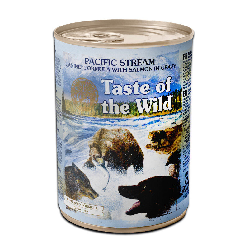 Taste of the wild 无谷物狗罐头主食罐 汤汁煮三文鱼粒 390g