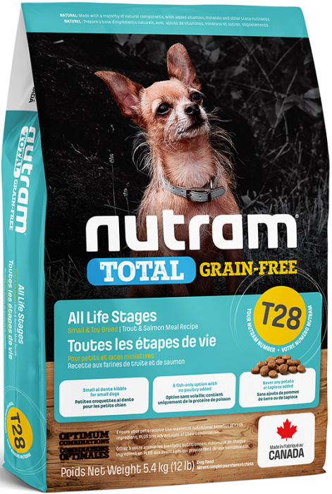 NUTRAM - T28 無薯無穀物狗糧 (三文魚+鱒魚 ) 小型犬