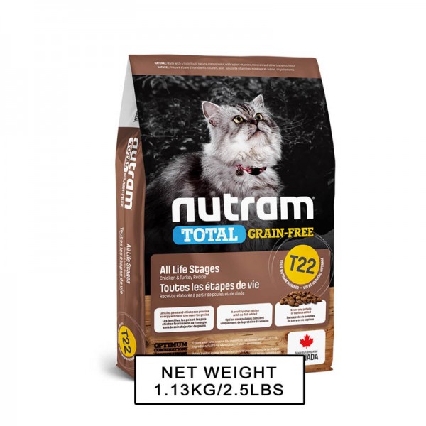 NUTRAM - T22 無薯無穀物全貓糧 (雞+火雞)