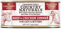 Country Naturals - 無穀物角切牛肉&走地雞肉塊貓罐頭 2.8oz (需預訂)