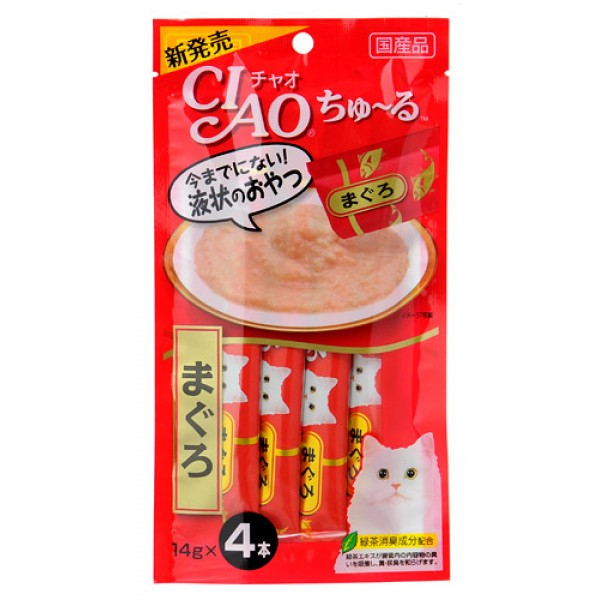 CIAO 日本貓小食 - 吞拿鱼醬(乳酸菌) 14g x 4 (需预订)