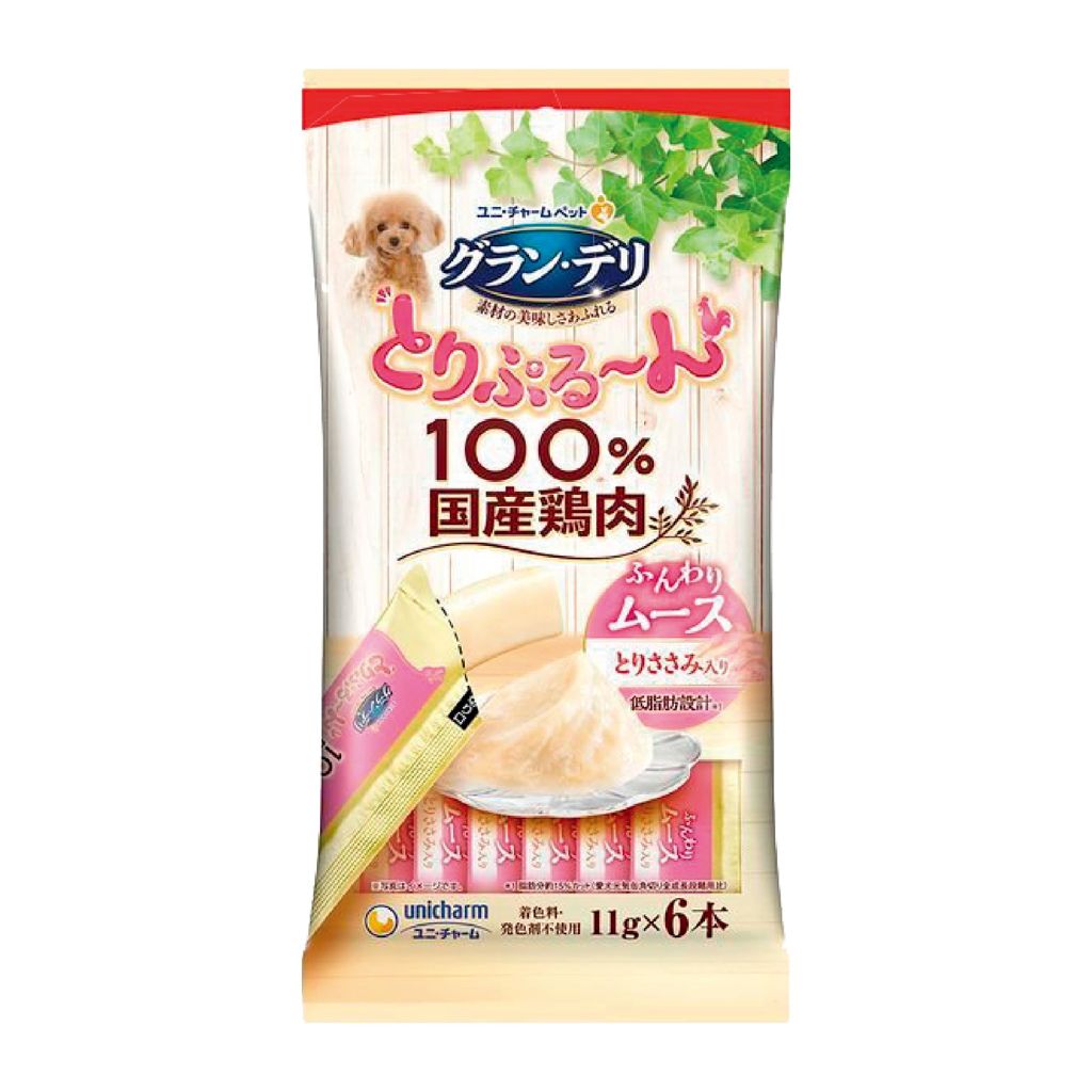 Unicharm - 鲜嫩鸡肉慕斯 11g x 6