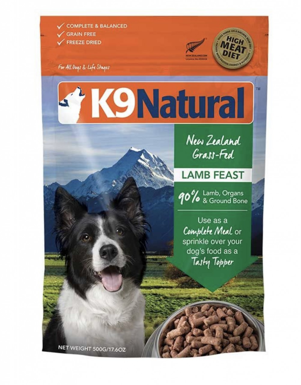 K9 Natural 凍乾脫水狗乾糧 - 羊肉盛宴配方 (需預訂)
