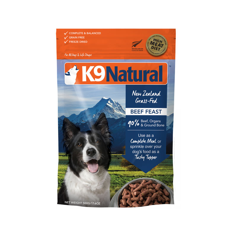 K9 Natural 凍乾脫水狗乾糧 - 牛肉盛宴配方 (需預訂)