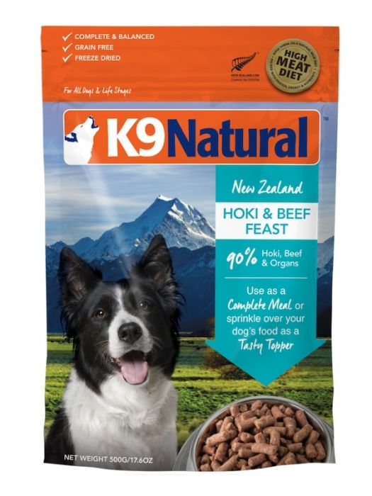 K9 Natural 凍乾脫水狗乾糧 - 牛肉藍尖尾鱈魚盛宴配方