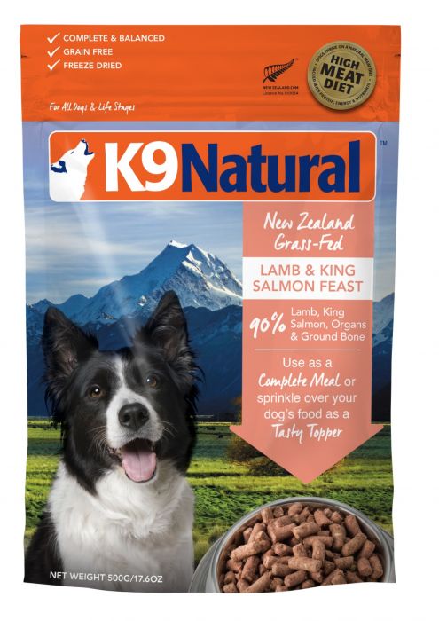 K9 Natural 凍乾脫水狗乾糧 - 羊肉三文魚盛宴配方