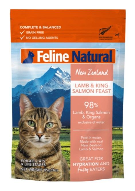 Feline Natural 無穀物主食貓濕包 - 羊及三文魚 (需預訂)