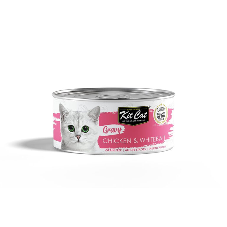 Kit Cat Gravy Series - 鲜嫩营养肉汁汤貓罐(鸡+银鱼) 70g (需预订)