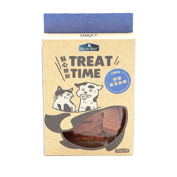 Blue Bay - Treat Time 鲜撈虱目鱼柳 貓小食/狗小食 80g (需预订)