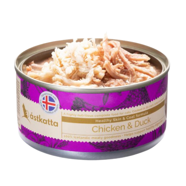 Astkatta冰島 - 走地雞肉鴨肉護膚美毛主食配方貓罐