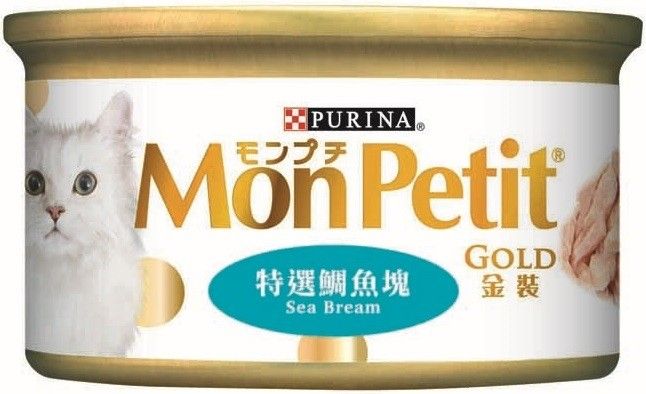 Purina Mon Petit 貓湿粮 - 金装特选鯛鱼块 85g