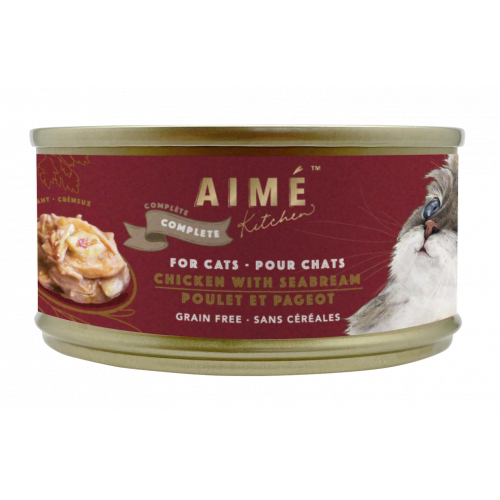 AIME KITCHEN - 汁煮滑鸡配鯛鱼肉无谷物均衡主食貓罐头 85g (需预订)