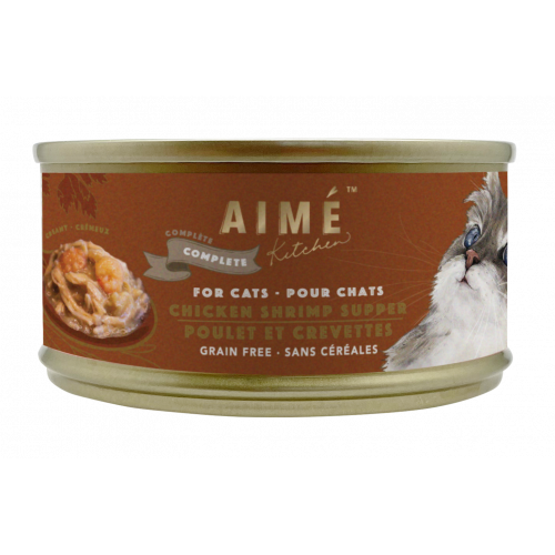 AIME KITCHEN - 幼滑雞肉煮鮮蝦無穀物均衡主食貓罐頭 85g